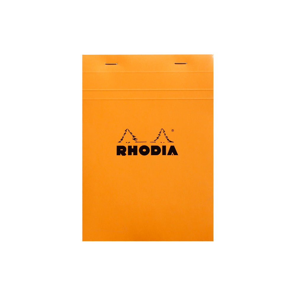 No. 16 Head Stapled Notepad A5 Grid Orange