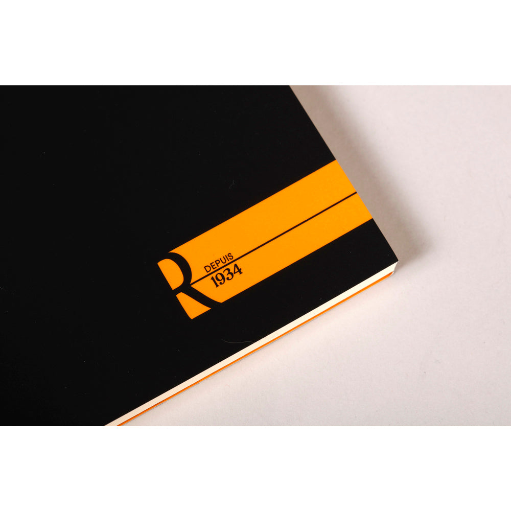 Premium R No. 16 Head Stapled Notepad A5 Lined Black