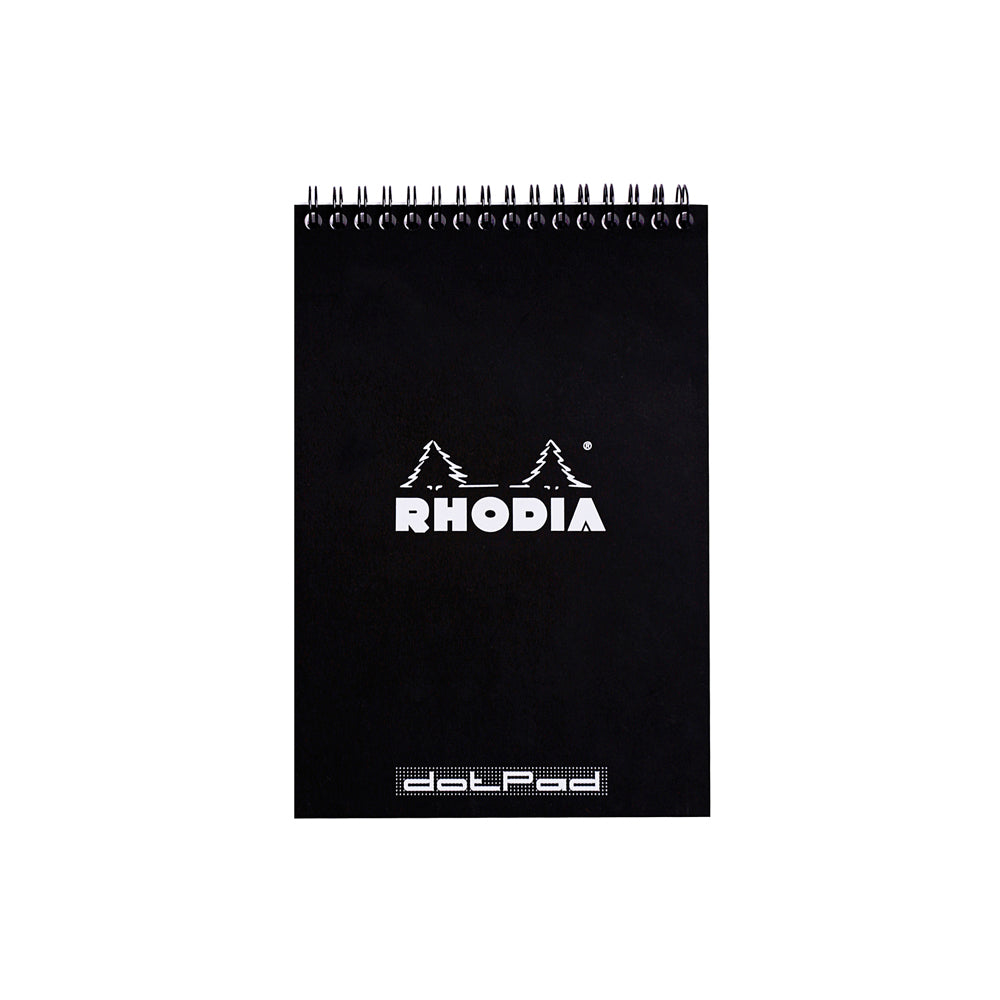 Wirebound Notepad A5 Dot Grid Black