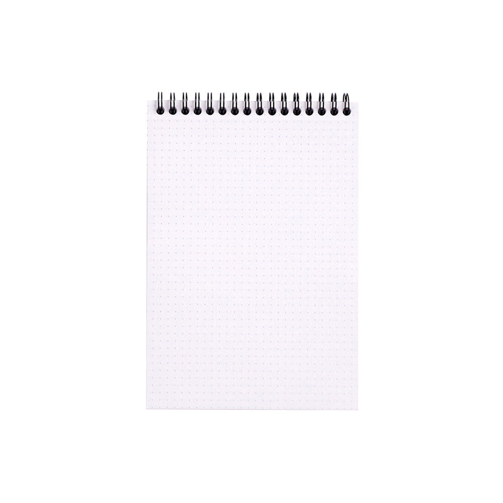 Wirebound Notepad A5 Dot Grid Black