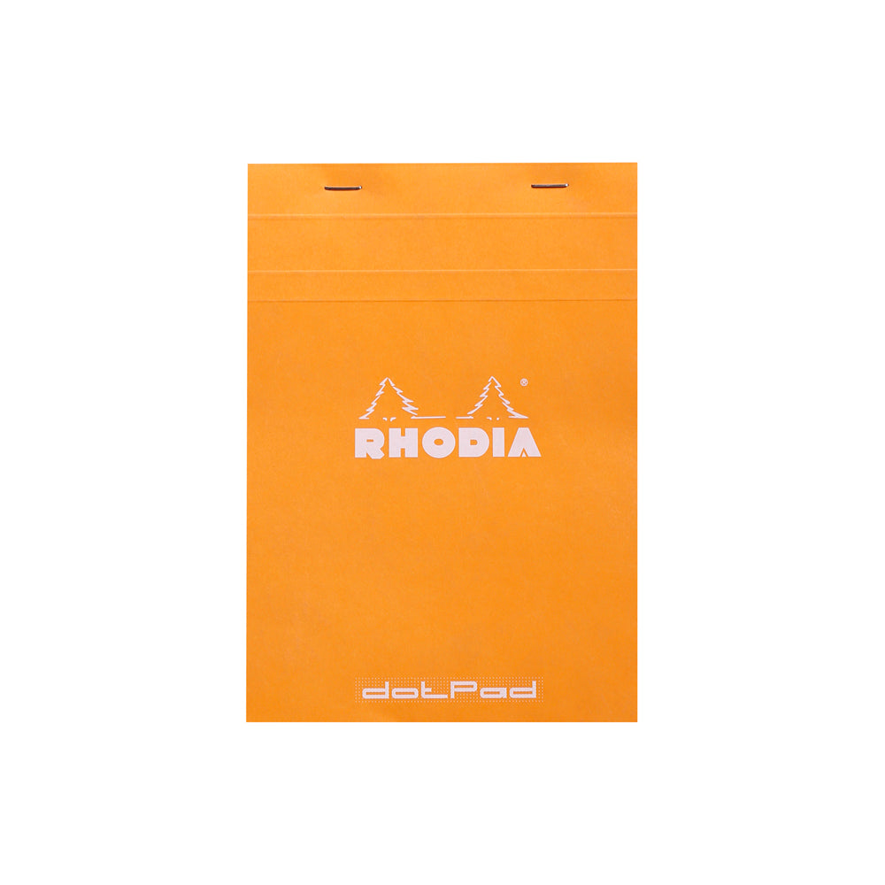 No. 16 Head Stapled Notepad A5 Dot Grid Orange