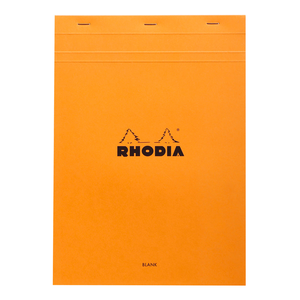 No. 18 Head Stapled Notepad A4 Blank Orange