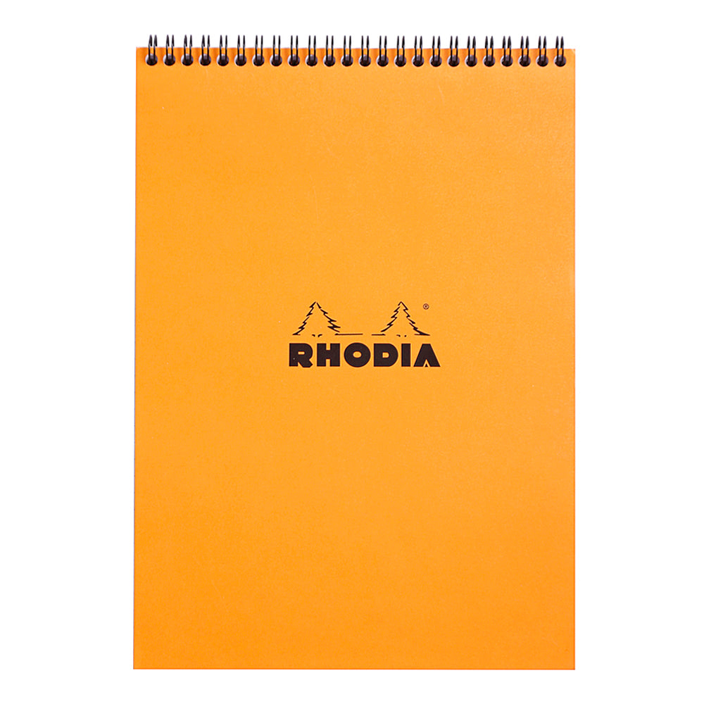 Wirebound Notepad A4 Grid Orange
