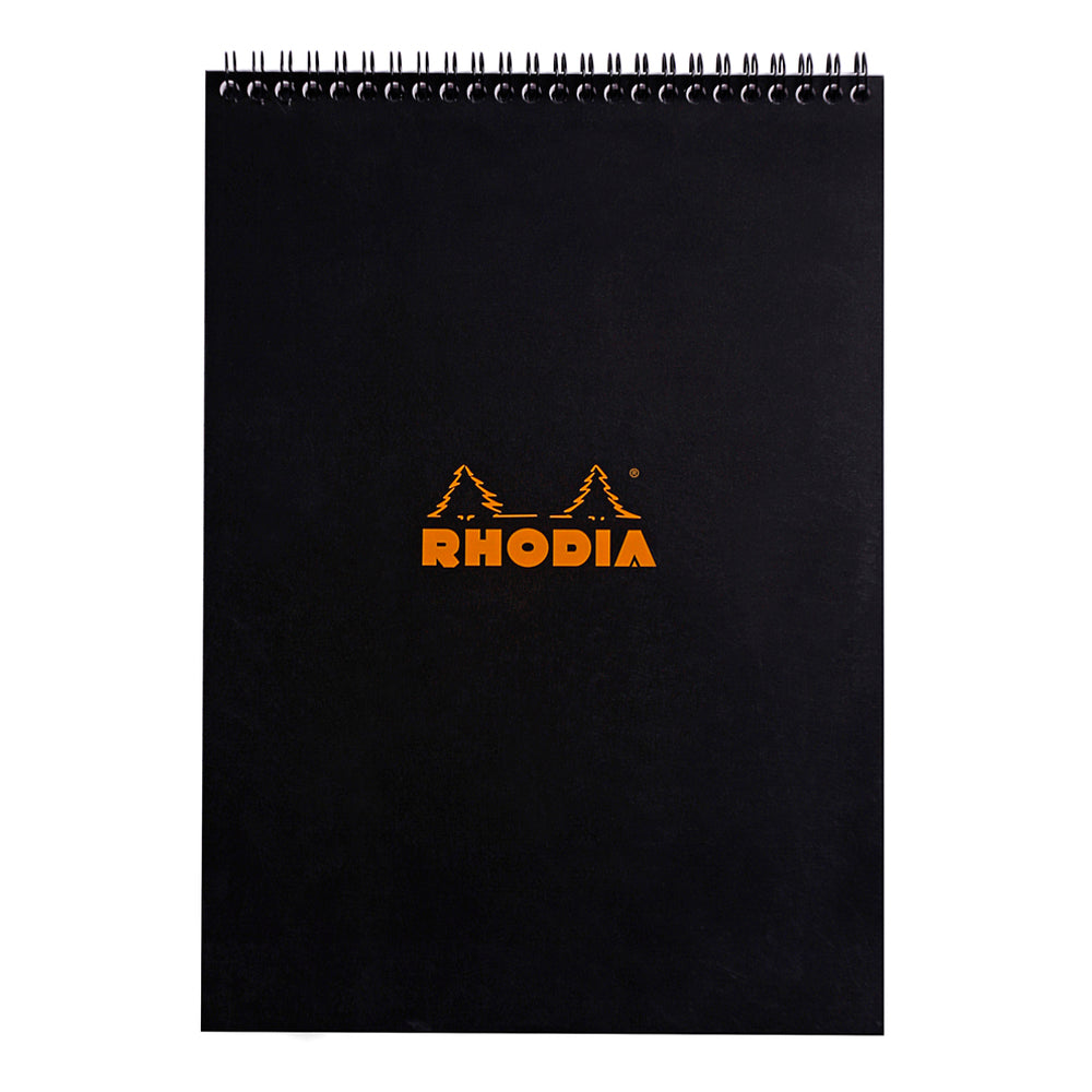 Wirebound Notepad A4 Lined Black