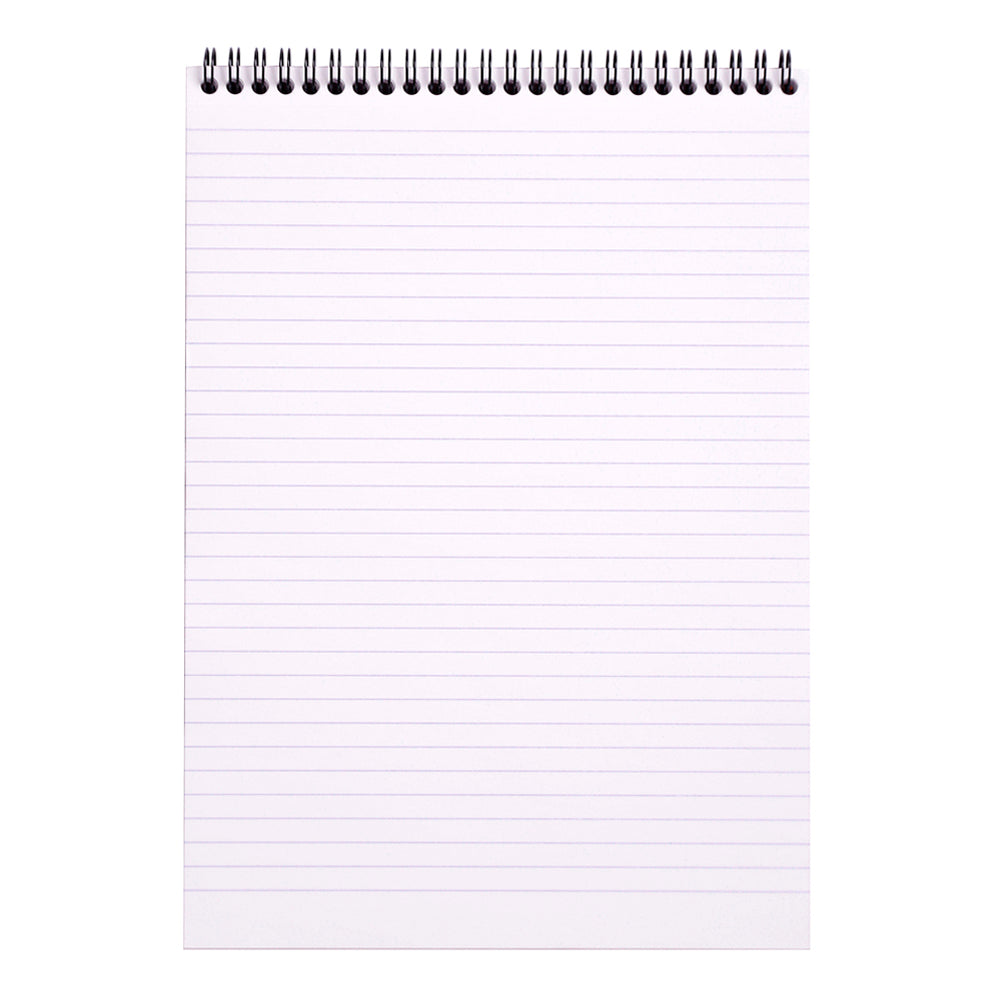 Wirebound Notepad A4 Lined Black