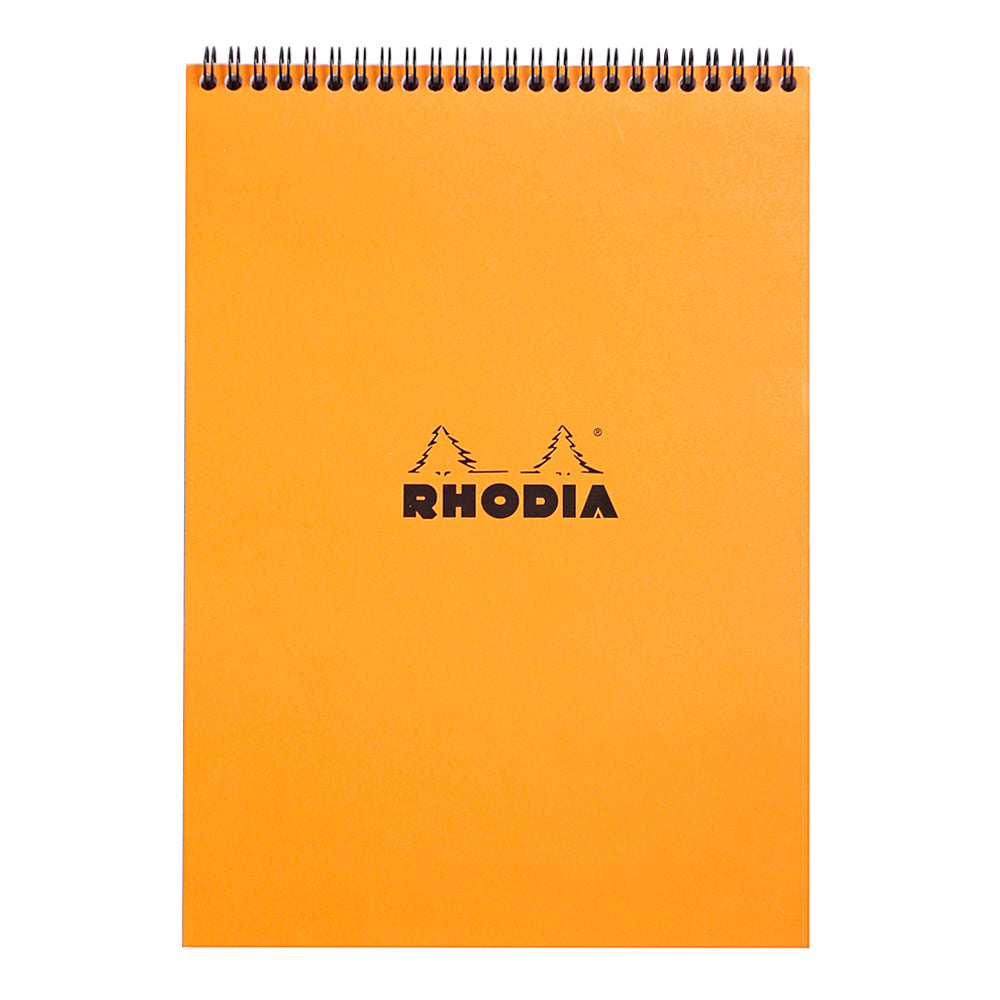 Wirebound Notepad A4 Lined Orange