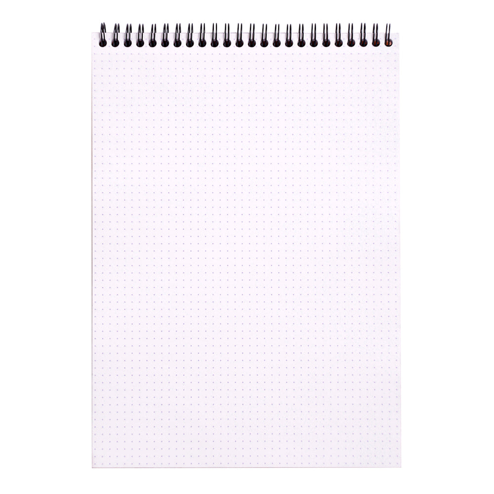 Wirebound Notepad A4 Dot Grid Black