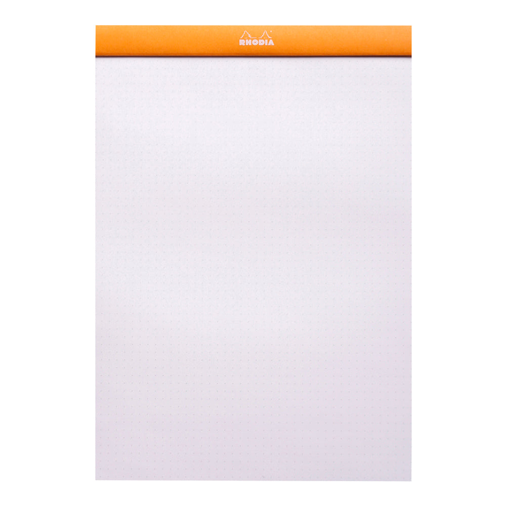 No. 18 Head Stapled Notepad A4 Dot Grid Orange