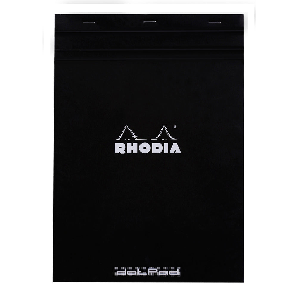 No. 18 Head Stapled Notepad A4 Dot Grid Black