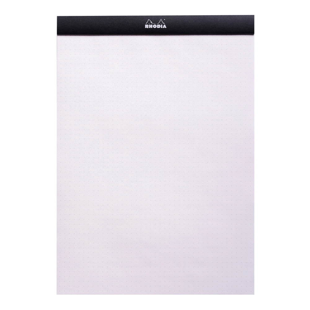No. 18 Head Stapled Notepad A4 Dot Grid Black