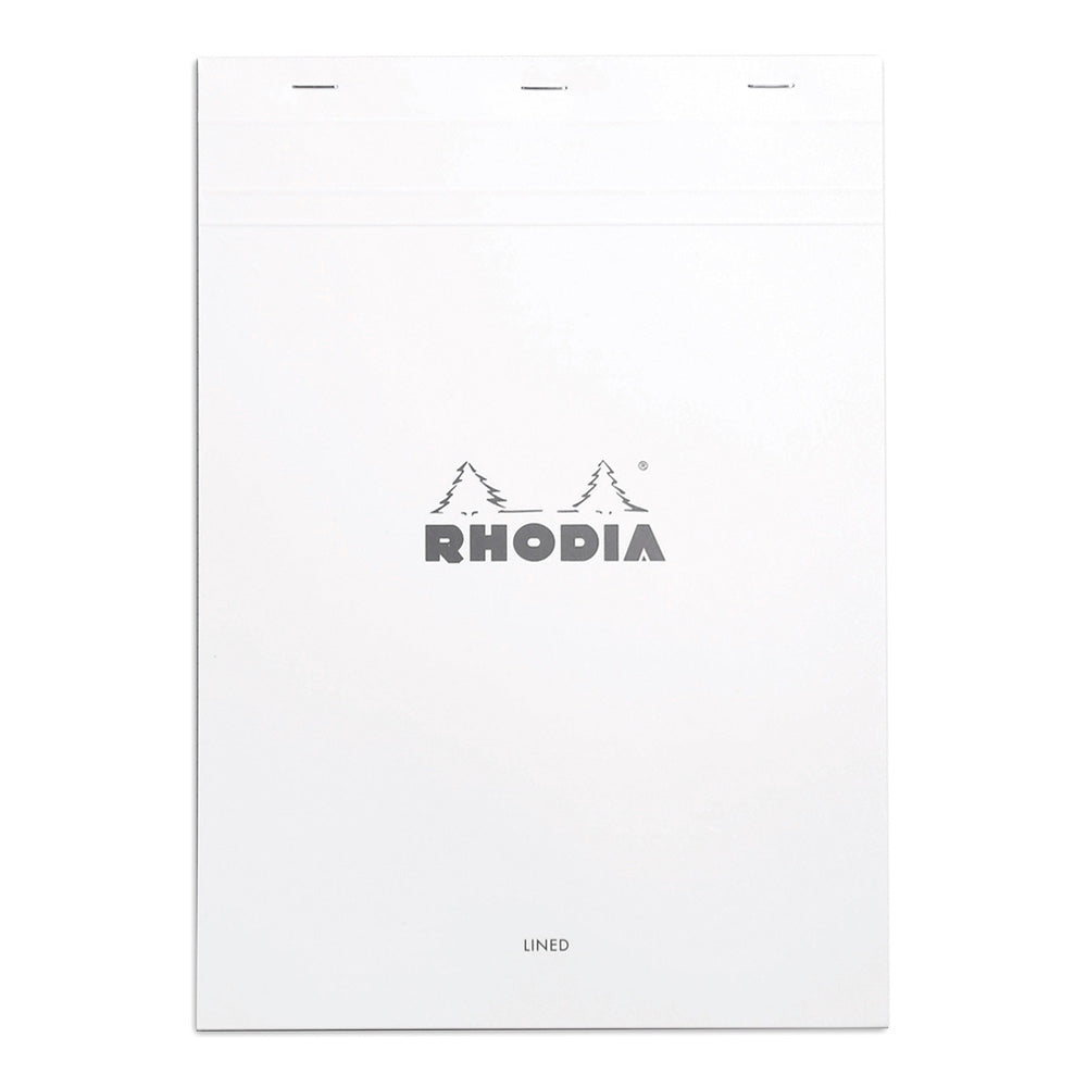 No. 18 Head Stapled Notepad A4 Lined with Margin White