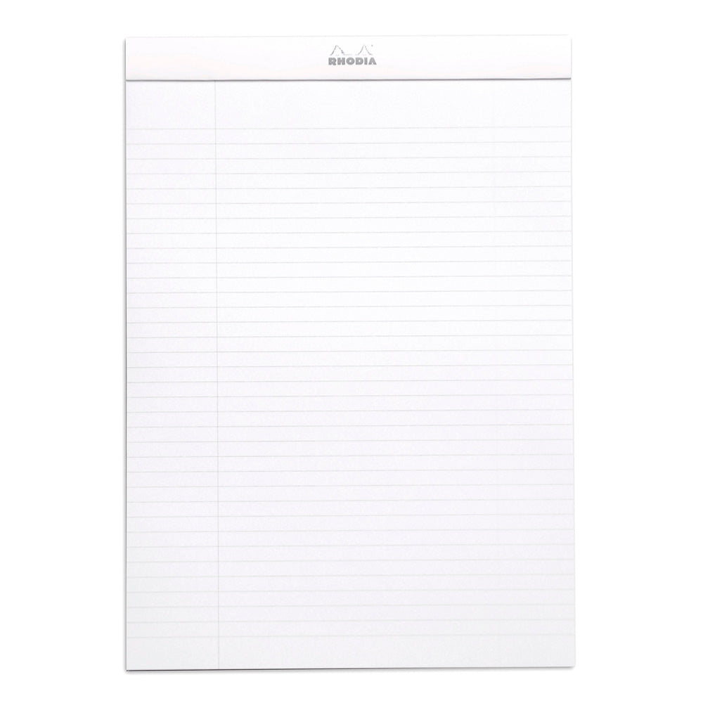 No. 18 Head Stapled Notepad A4 Lined with Margin White