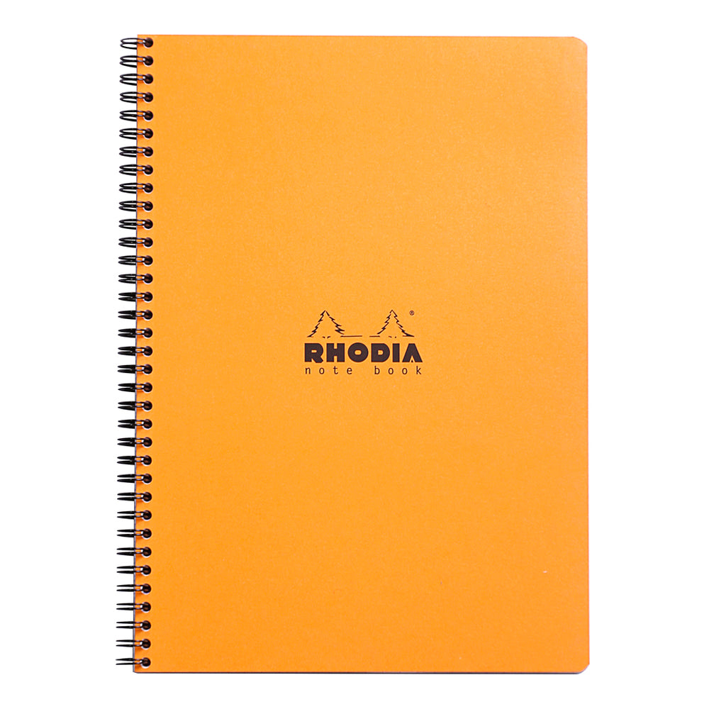 Wirebound Notebook A4+ Lined with Margin Orange