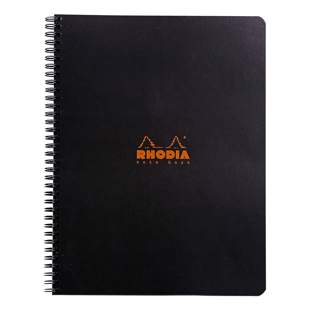 Wirebound Notebook A4+ Lined with Margin Black