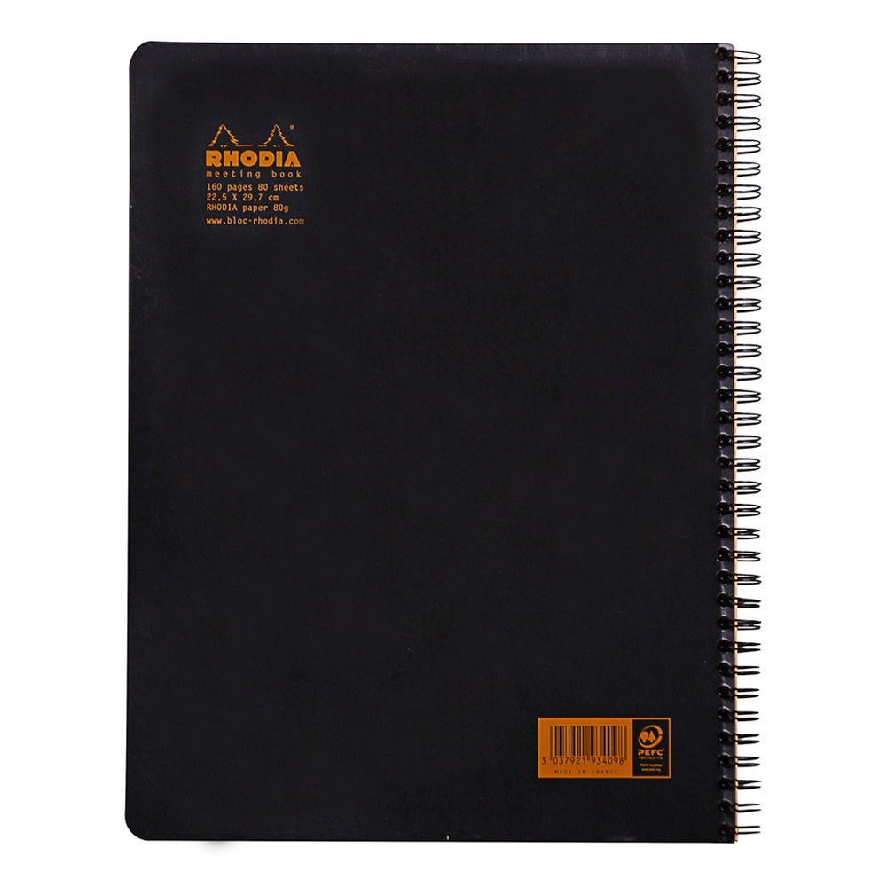 Meeting Book Wirebound A4+ Black