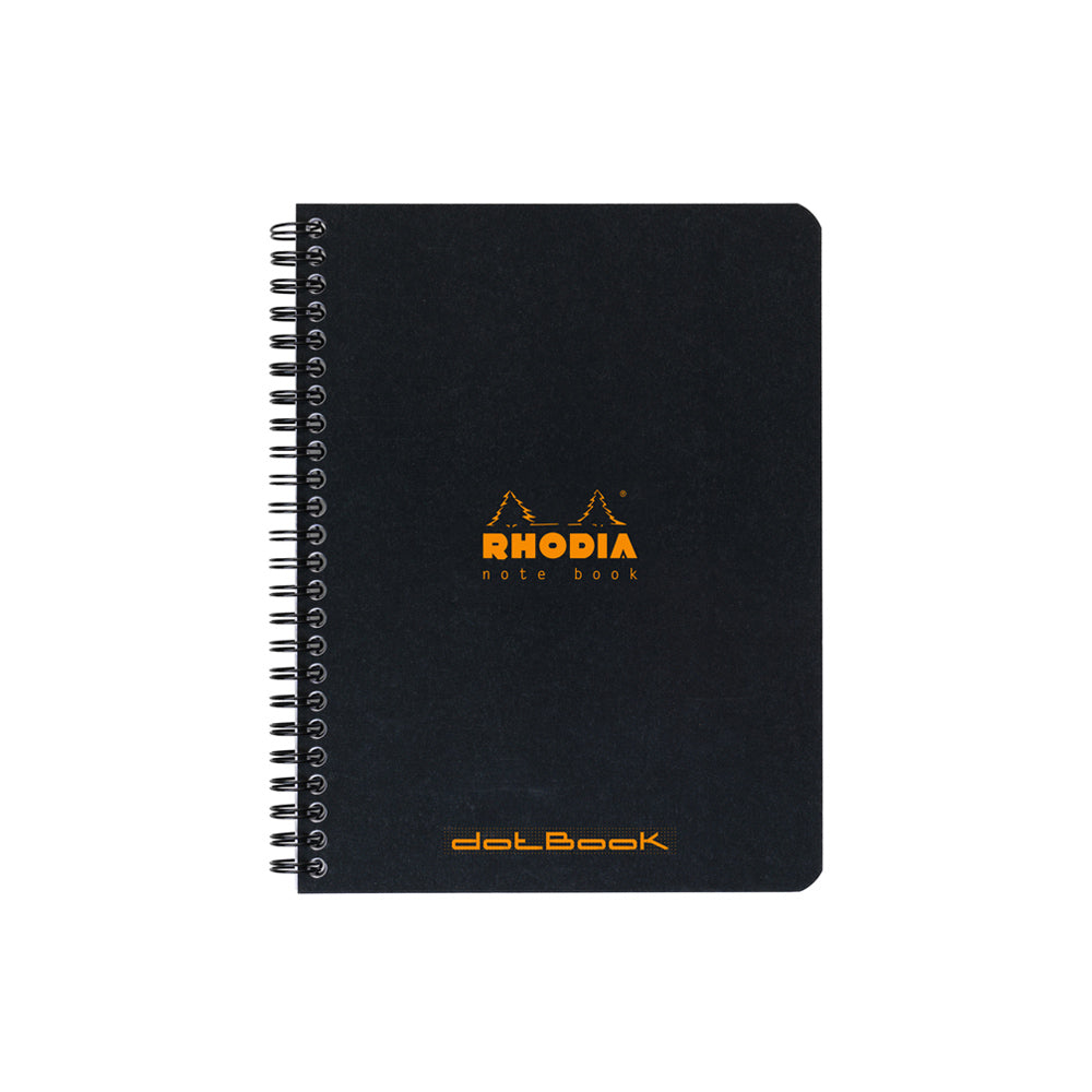 Wirebound Notebook A5+ Dot Grid Black