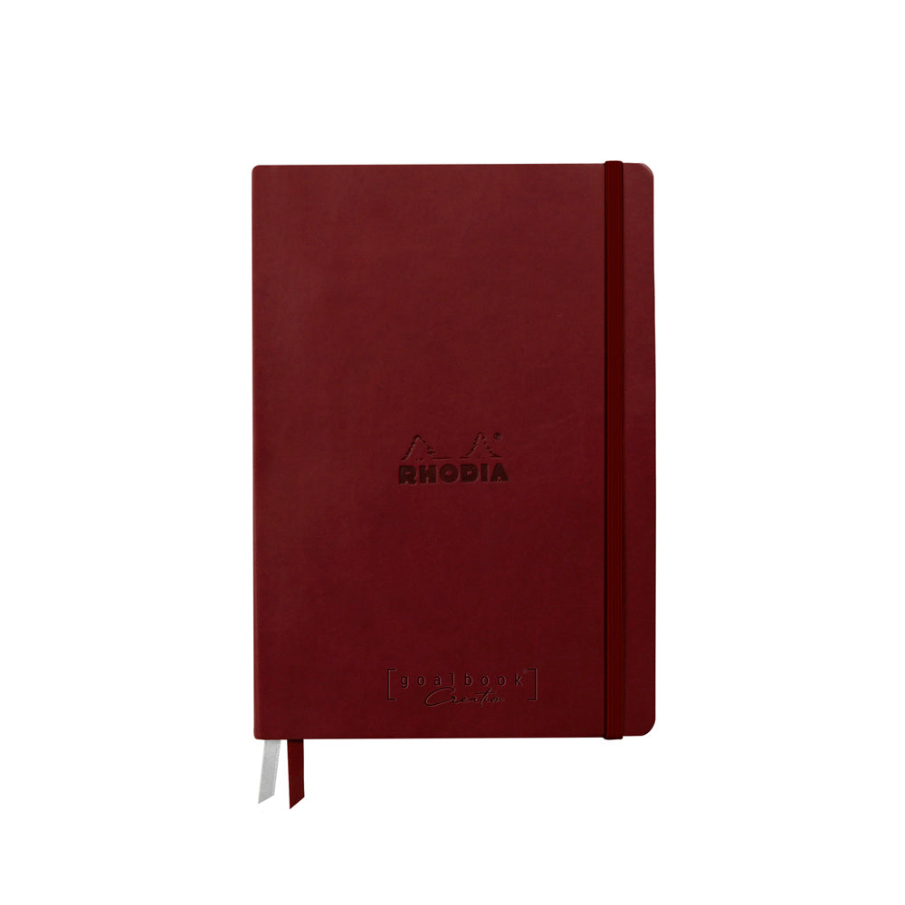Rhodiarama Goalbook Creation 200gsm White Paper A5 Blank Burgundy