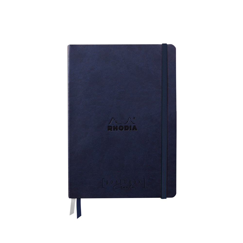Rhodiarama Goalbook Creation 200gsm White Paper A5 Blank Midnight (Navy Blue)