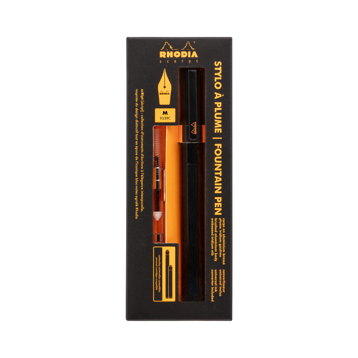 Rhodia scRipt Fountain Pen Medium Nib Black